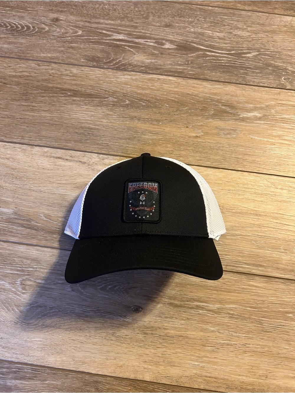 Under Armour Black and White Freedom Patch Trucker Hat